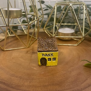 Hand-sculpted Ceramic House, Miniature Fairy Garden Decor, Tiny Plant Lover Gift