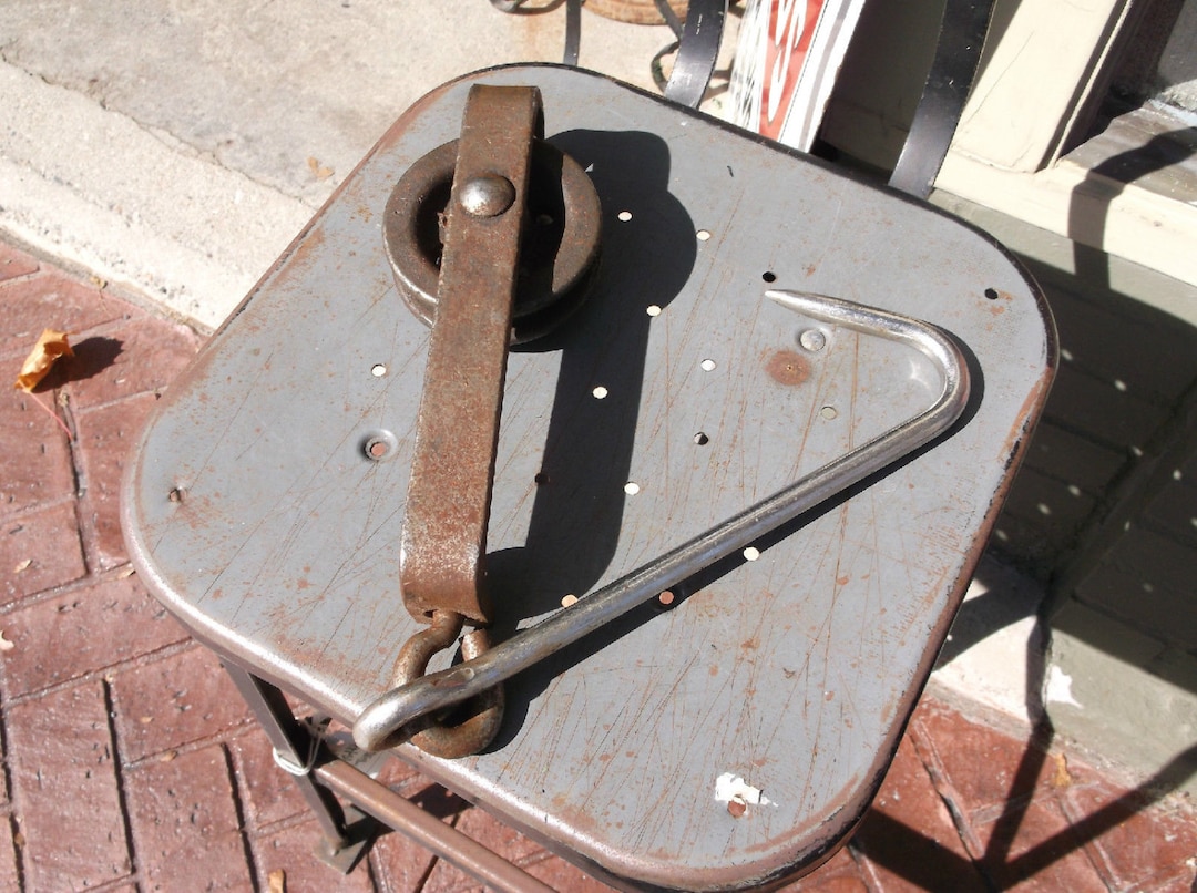 Vintage Meat Hook Roller With Stainless Steel Repurpose Barn Door Rollers Etsy
