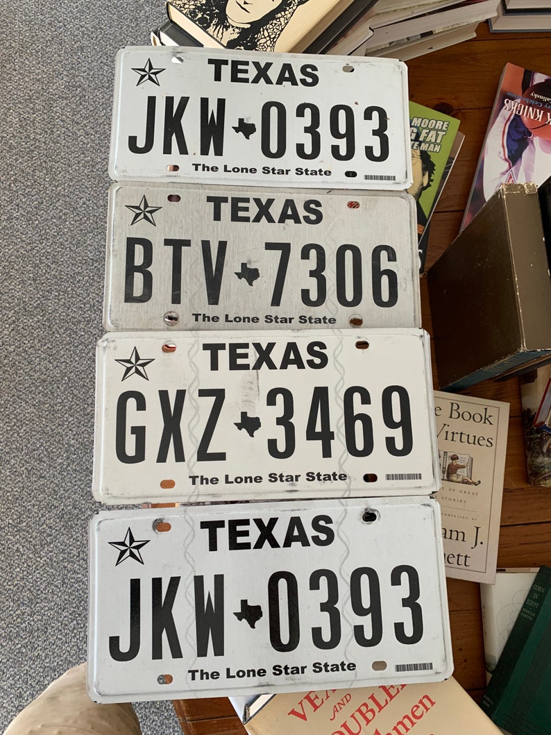 Selection of Four Vintage Texas License Plates Lone Star - Etsy