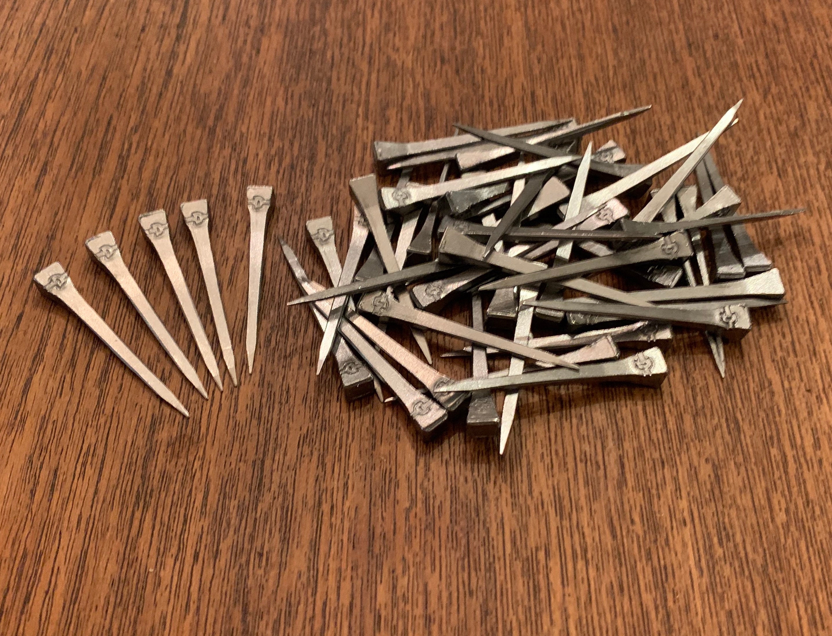 Buy Vintage French Square Head Nails, Set of 10. Mid Century 1950s Village  Forged Farrier Horseshoe Nails. Online in India - Etsy