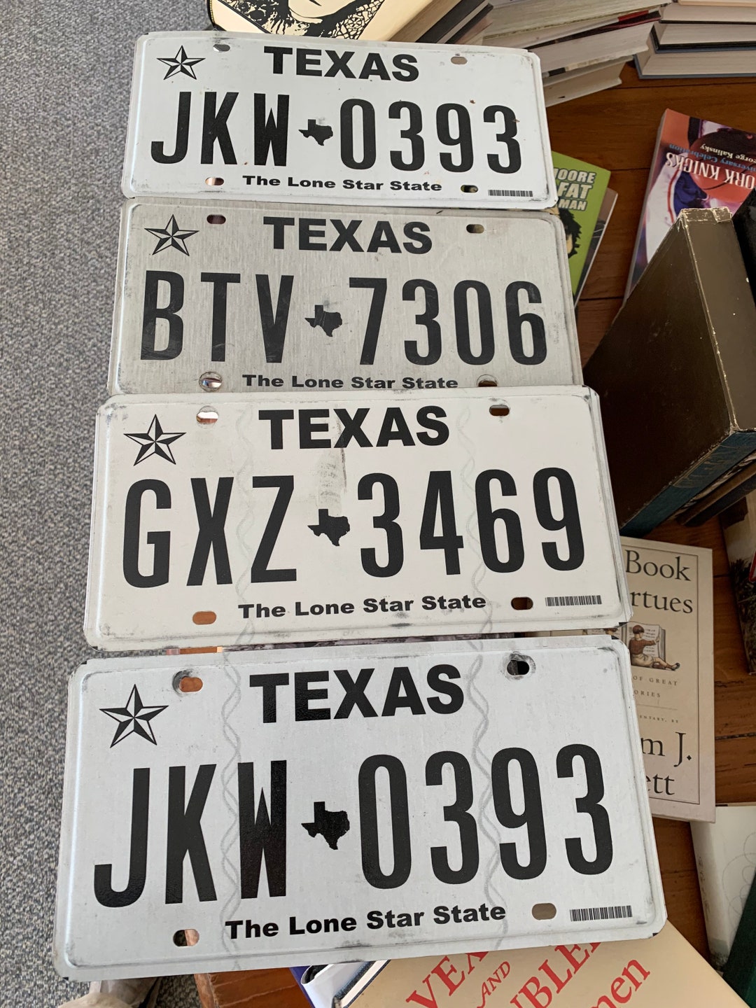 Selection of Four Vintage Texas License Plates Lone Star State - Etsy