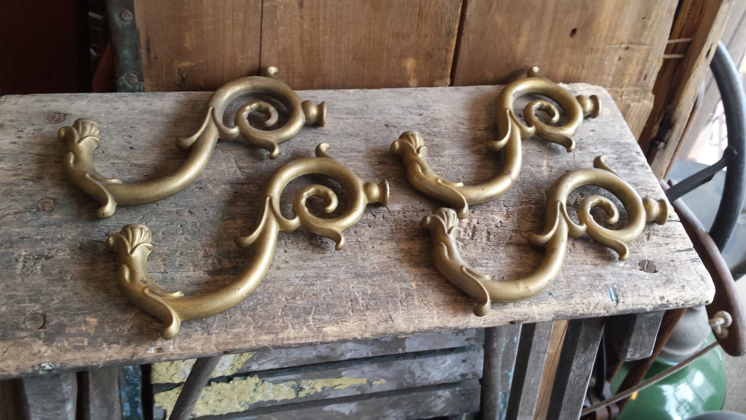 5 1/2" LONG POLISHED BRASS CHANDELIER ARMS ~ Lamp Parts ~ #GB59 