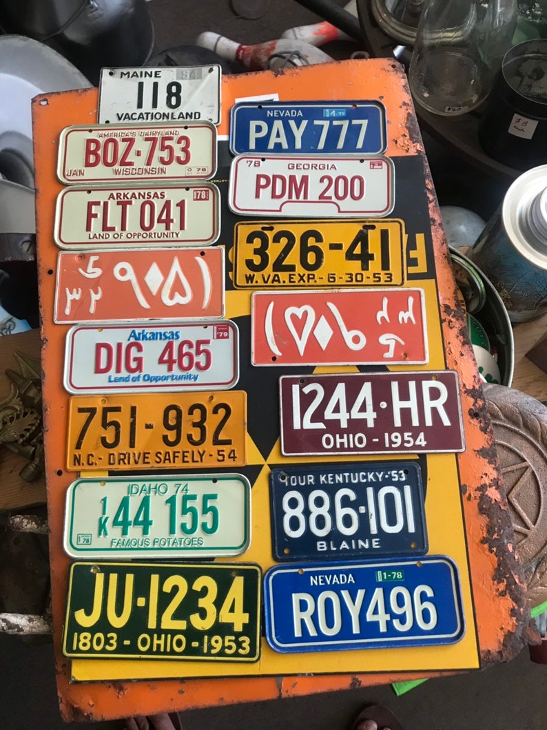 bicycle license plate vintage