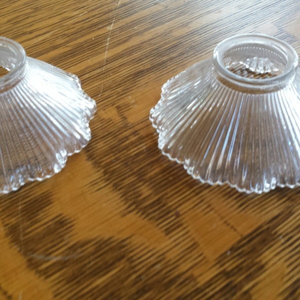 Pair of Early Holophane Pagoda Shades - Signed