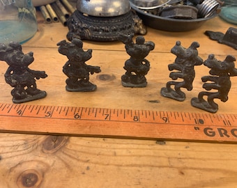 Set of Five Lead Disney Character Figurines Toys