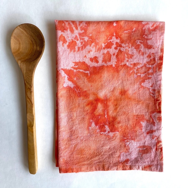 Ice Dye Tea Towel Flour Sack Dish Towel - Orange Tie Dye - Hand  Dyed 100%  Cotton Cloth Textiles Kitchen Linens - Home Decor Gift