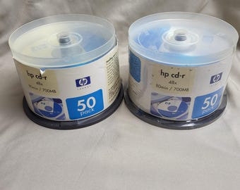 HP CD-R Blank Discs Lot ~97 + Maxell Slim Jewel Cases 23 Multi Color Storage