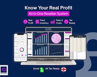 Reseller Profit and Tax Tracker – Vinted, eBay and Depop Spreadsheet | ResellIQ