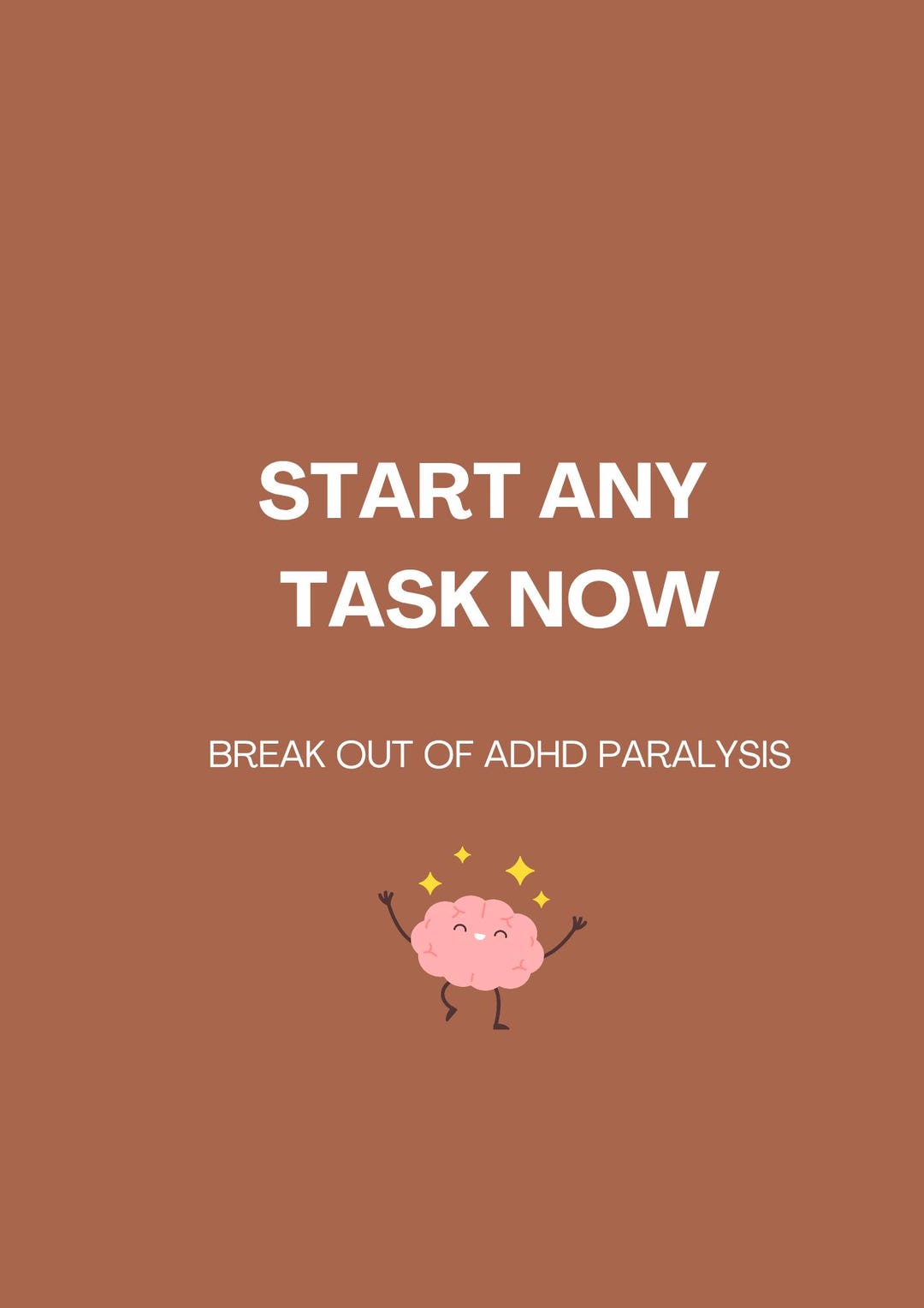 ADHD Task Starter Sheet | Overcome Task Paralysis | Simple Focus ...