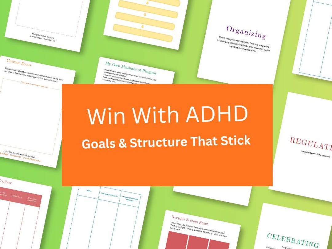 ADHD Goal Planner Printable | Executive Dysfunction & Task Paralysis ...