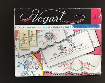 1950s Vogart Textilprints 42 UNCUT Vogart 287 Transfer Pattern Pillow