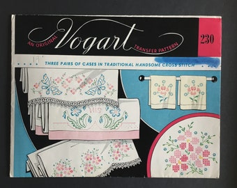 1950s Vogart Textilprints 42 UNCUT Vogart 287 Transfer Pattern Pillow