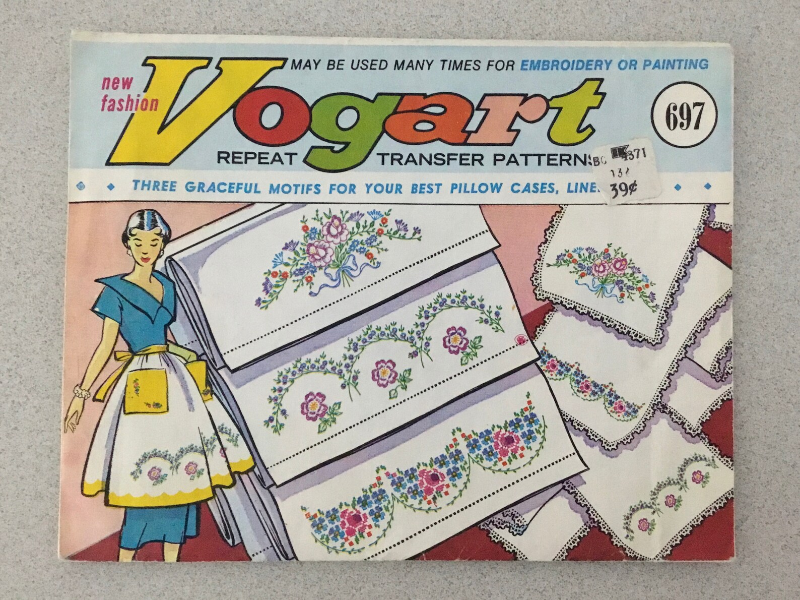 Vogart Transfer Pattern 697 Three Graceful Motifs for Your Etsy