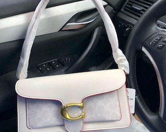 Heritage Structured Tote in Midnight Pebble with Sculpted Handle & Crimson Lining