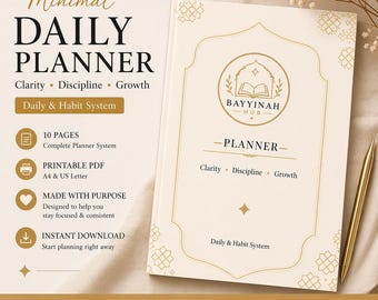 Printable Daily Planner PDF | Habit Tracker & Time Blocking ...