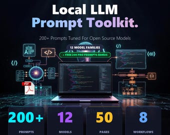 Local LLM Prompt Engineering Toolkit | 200+ Prompts, 12 Model Profiles (PDF Download)