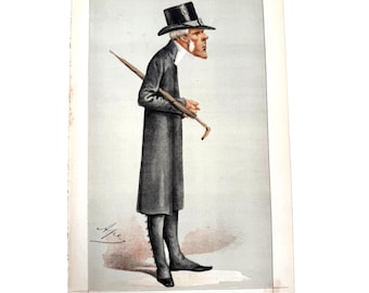 Vanity Fair Antique 1870 Ape "Sinfulness of Little Sins" Statesmen No.69