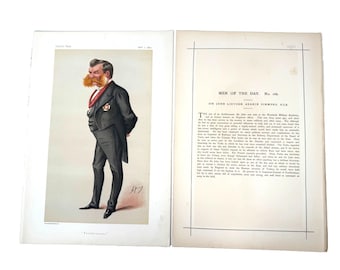 Vanity Fair Antique 1877 Ape "Fortifications" Sir John L A Simmons KCB