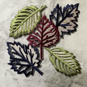 5 Leaves Together Iron On Patch