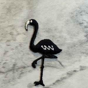 Black Flamingo Patch