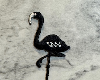 Black Flamingo Patch