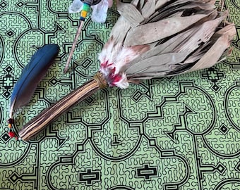 Handmade Shipibo Chacapa Rattle Set Ayahuasca handle – Peruvian Shamanic Sound Tool for Ceremony