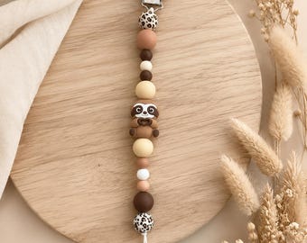 Silicone Sloth Pacifier Chain | Handmade | Baby Gift | Natural Tones Pacifier Chain | Boho Baby | Boy & Girl