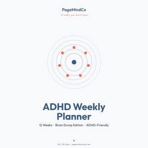 ADHD Weekly Planner | 12 Week Brain Dump PDF (Digital Download)