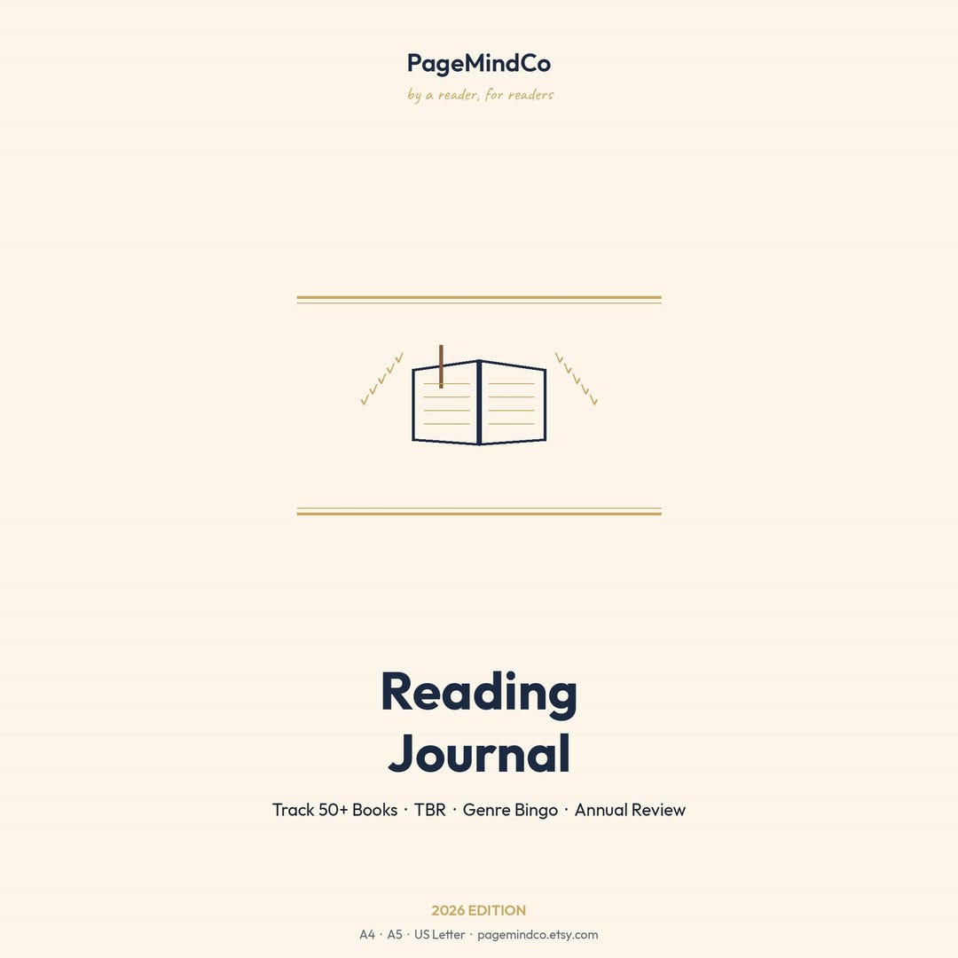 Reading Journal Gener 2026 Reading Journal Printable | Book Tracker, TBR Log, Genre Bingo ...