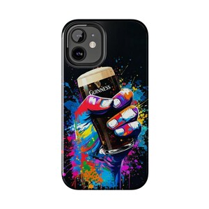 Colorful Guinness Pint Phone Case | Street Art Style Tough Phone Cover image 20