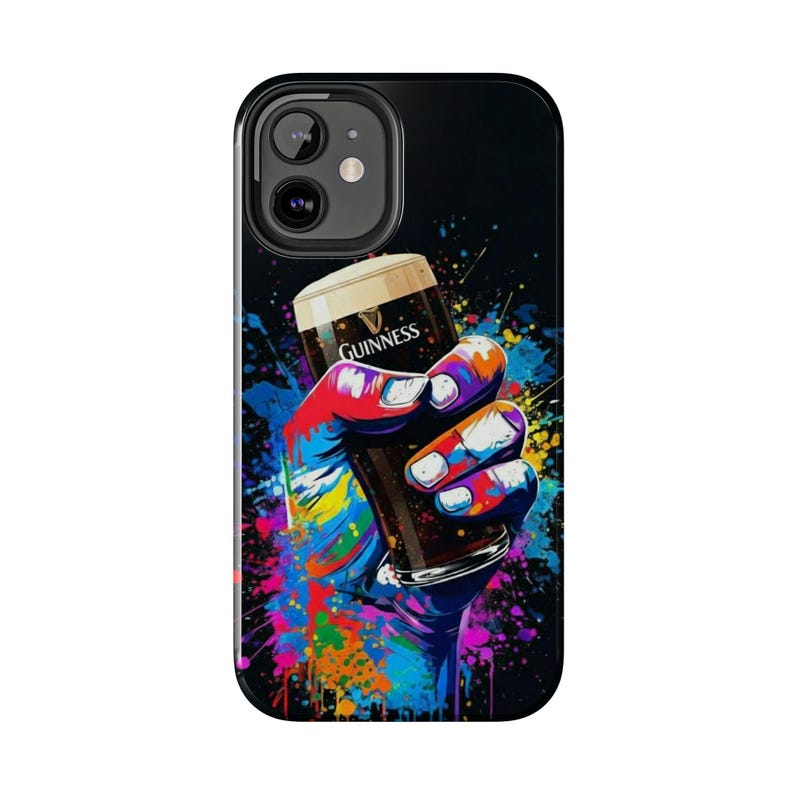 Colorful Guinness Pint Phone Case | Street Art Style Tough Phone Cover image 20