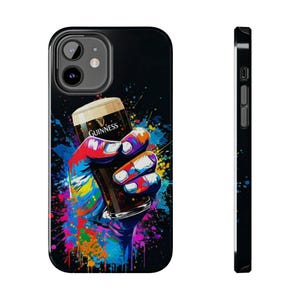 Colorful Guinness Pint Phone Case | Street Art Style Tough Phone Cover image 13