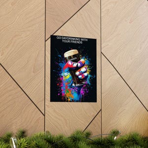 Go Daydrinking With Your Friends Poster | Guinness Pint Pop Art Matte Vertical Poster image 5