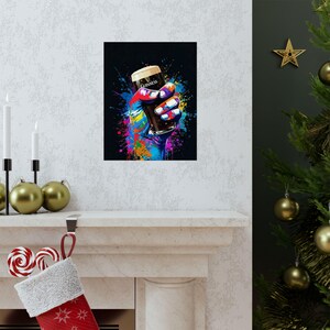 Colorful Hand Holding Guinness Pint Poster | Matte Vertical Poster image 7
