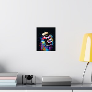 Colorful Hand Holding Guinness Pint Poster | Matte Vertical Poster image 16