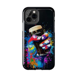 Colorful Guinness Pint Phone Case | Street Art Style Tough Phone Cover image 8