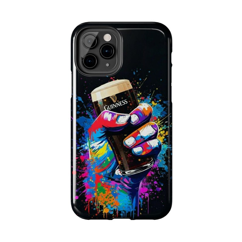 Colorful Guinness Pint Phone Case | Street Art Style Tough Phone Cover image 8