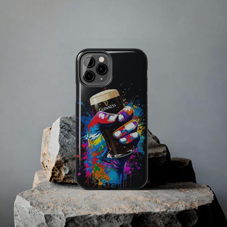 Colorful Guinness Pint Phone Case | Street Art Style Tough Phone Cover image 11