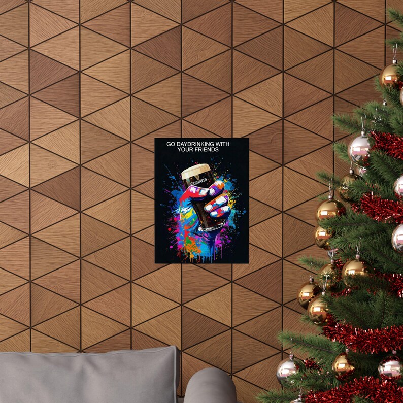 Go Daydrinking With Your Friends Poster | Guinness Pint Pop Art Matte Vertical Poster image 20