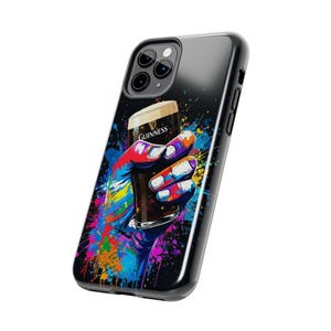 Colorful Guinness Pint Phone Case | Street Art Style Tough Phone Cover image 9