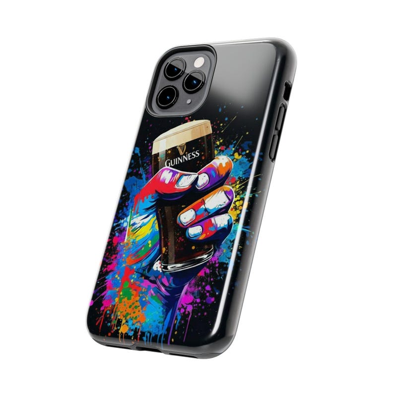 Colorful Guinness Pint Phone Case | Street Art Style Tough Phone Cover image 9
