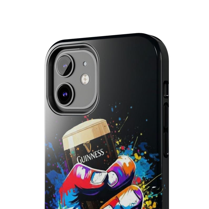 Colorful Guinness Pint Phone Case | Street Art Style Tough Phone Cover image 16