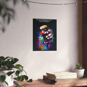 Go Daydrinking With Your Friends Poster | Guinness Pint Pop Art Matte Vertical Poster image 6