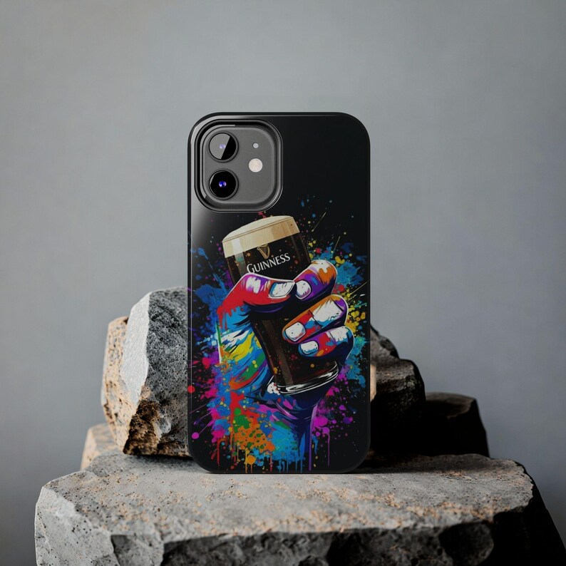 Colorful Guinness Pint Phone Case | Street Art Style Tough Phone Cover image 17