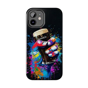 Colorful Guinness Pint Phone Case | Street Art Style Tough Phone Cover image 14