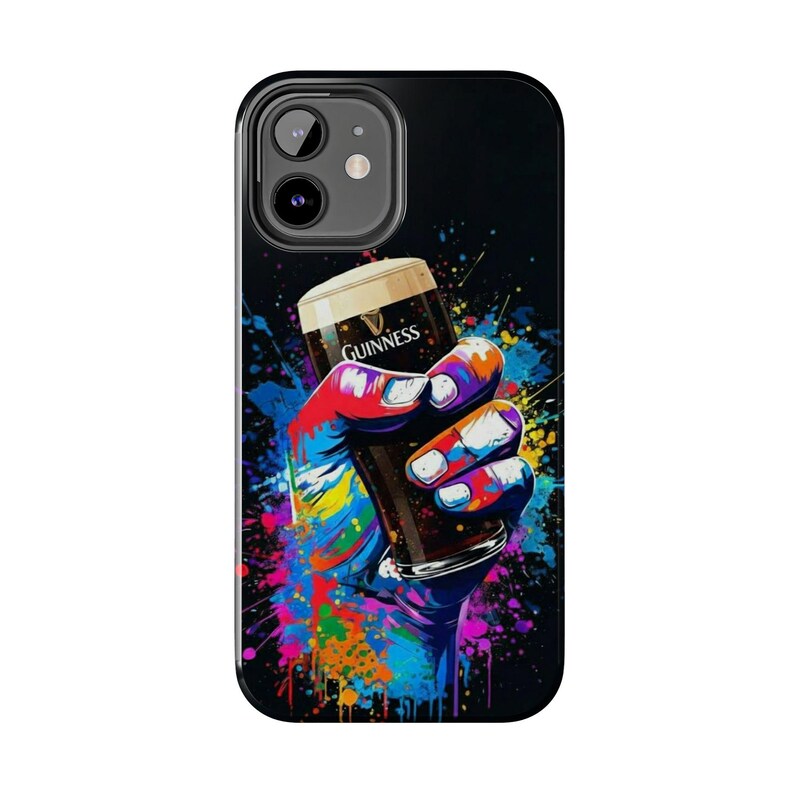 Colorful Guinness Pint Phone Case | Street Art Style Tough Phone Cover image 14