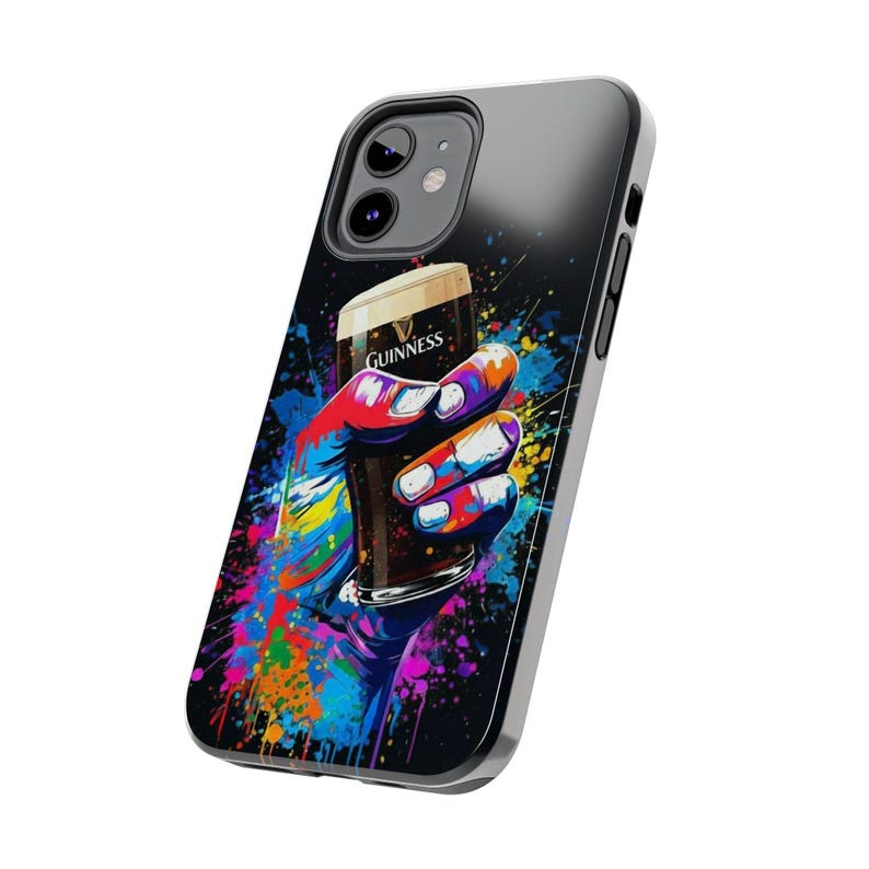 Colorful Guinness Pint Phone Case | Street Art Style Tough Phone Cover image 15