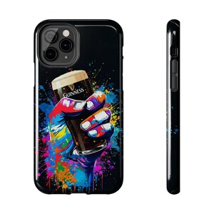 Colorful Guinness Pint Phone Case | Street Art Style Tough Phone Cover image 7
