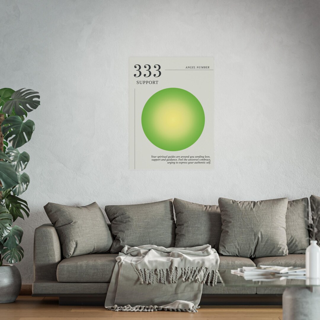 333 Support Angel Number Poster | Spiritual Numerology Wall Art - Etsy