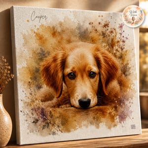 Toile avec audio QR: Emmène ton animal partout & écoute sa voix dans ce tableau unique. Cadeau mémorial pour chien , chat